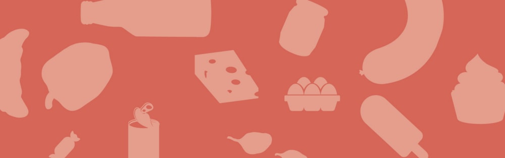 Illustrasjon av diverse matvarer