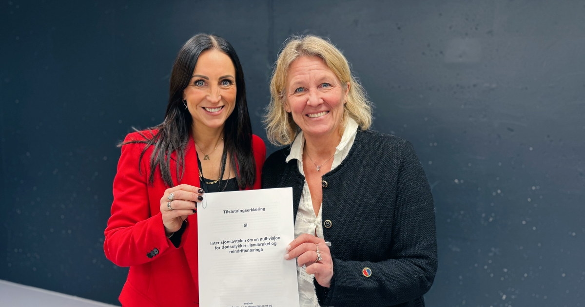 Intensjonsavtale om nullvisjon for dødsulykker