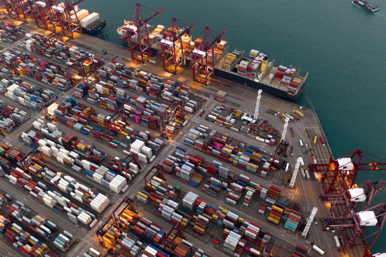 Containere i en havn