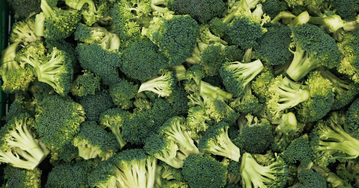 Nærbilde av brokkoli.