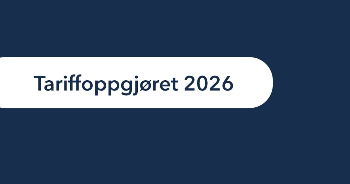 Tekstplakat der det står Tariffoppgjøret 2026